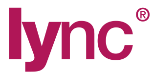 Lync-pantone 215C sur fond blanc